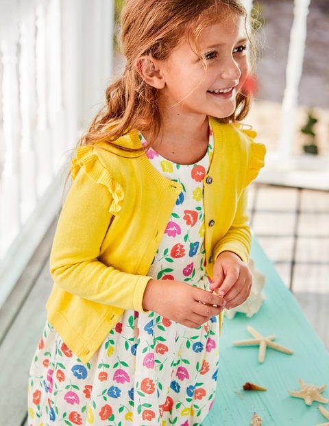 Frilly Cardigan - Sweetcorn Yellow Frilly Cardigan - Sweetcorn Yellow