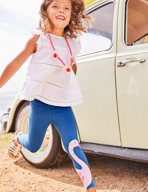Appliqué Leggings - Duke Blue Flamingo Appliqué Leggings - Duke Blue Flamingo