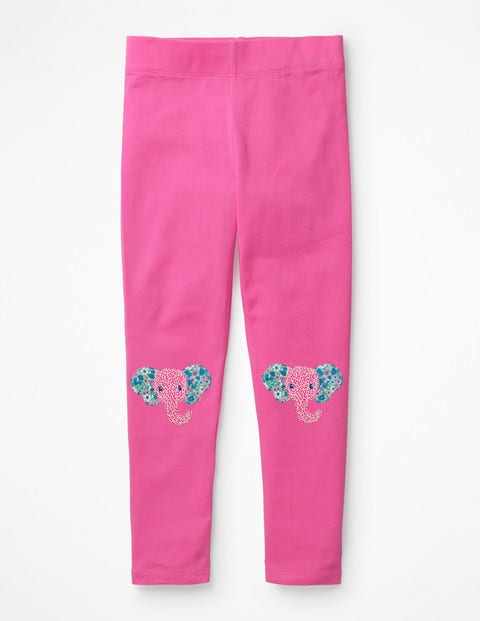 Appliqué Leggings - Tickled Pink Elephants Appliqué Leggings - Tickled Pink Elephants