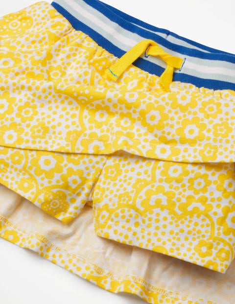Jersey Skort - Sunshine Yellow Daisy Cloud Jersey Skort - Sunshine Yellow Daisy Cloud