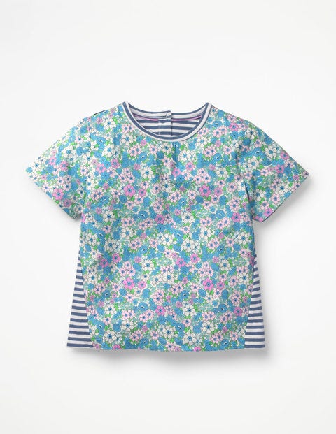 Hotchpotch Printed T-Shirt - Sea Breeze Blue Forget-Me-Not Hotchpotch Printed T-Shirt - Sea Breeze Blue Forget-Me-Not