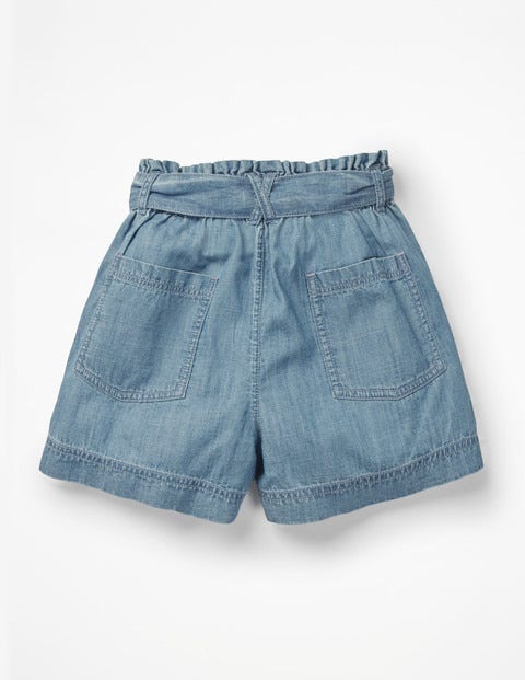 Tie-Waist Shorts - Chambray Tie-Waist Shorts - Chambray