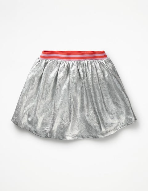 Shiny Metallic Skirt - Iridescent Silver Shiny Metallic Skirt - Iridescent Silver