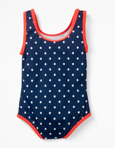 Appliqué Swimsuit - Deep Sea Blue Flamingos Appliqué Swimsuit - Deep Sea Blue Flamingos