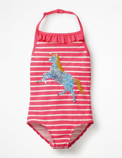 Colour-Change Sequin Swimsuit - Pomegranate Pink/Ivory Unicorn Colour-Change Sequin Swimsuit - Pomegranate Pink/Ivory Unicorn