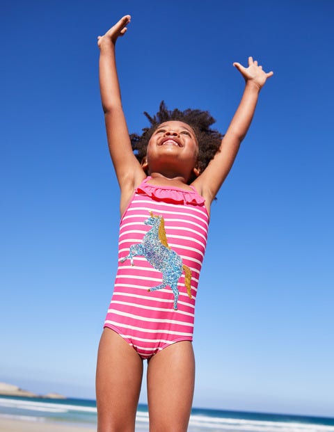 Colour-Change Sequin Swimsuit - Pomegranate Pink/Ivory Unicorn Colour-Change Sequin Swimsuit - Pomegranate Pink/Ivory Unicorn