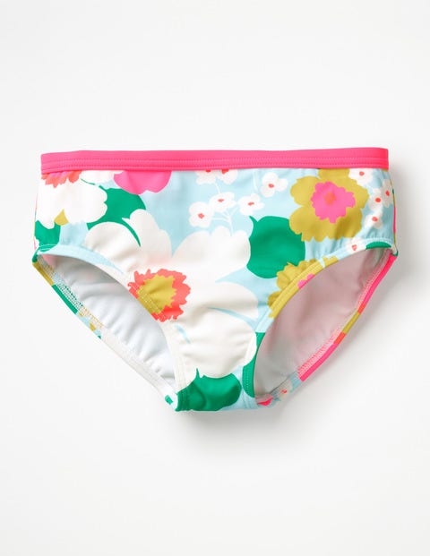 Patterned Bikini Bottoms - Blue Quartz Tropical Floral Patterned Bikini Bottoms - Blue Quartz Tropical Floral