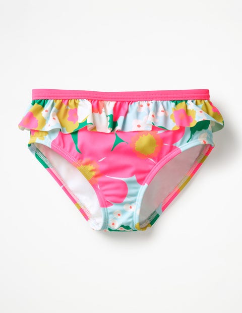 Ruffle Bikini Bottoms - Blue Quartz Tropical Floral Ruffle Bikini Bottoms - Blue Quartz Tropical Floral