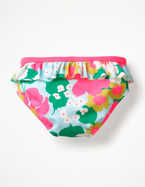Ruffle Bikini Bottoms - Blue Quartz Tropical Floral Ruffle Bikini Bottoms - Blue Quartz Tropical Floral