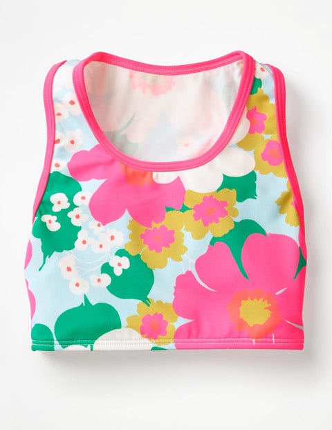 Top De Bikini Surf - Motif Tropical Floral bleu quartz Top De Bikini Surf - Motif Tropical Floral bleu quartz