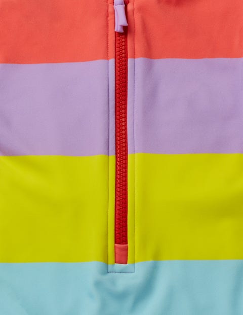 Stripy Long-Sleeved Swimsuit - Rainbow Stripe Stripy Long-Sleeved Swimsuit - Rainbow Stripe