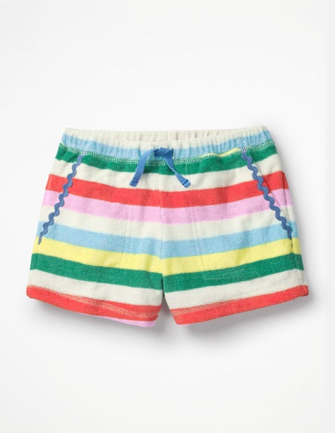 Towelling Shorts - Multi Candy Stripe Towelling Shorts - Multi Candy Stripe