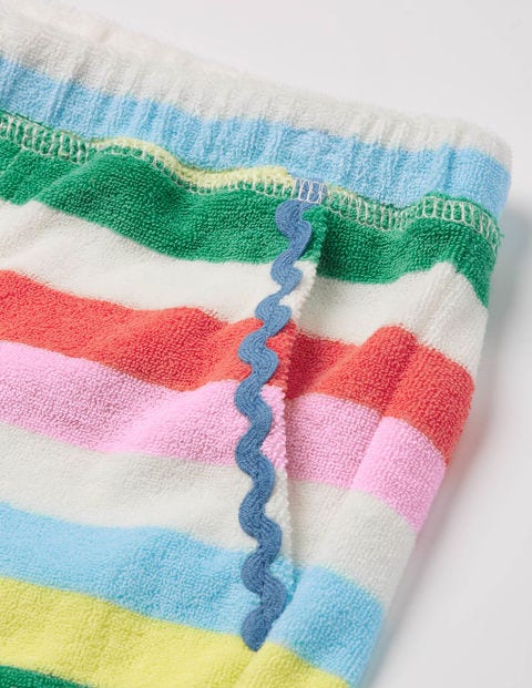 Towelling Shorts - Multi Candy Stripe Towelling Shorts - Multi Candy Stripe