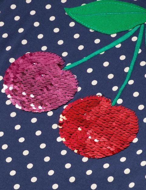Colour-Change Sequin T-Shirt - Starboard Blue Cherry Colour-Change Sequin T-Shirt - Starboard Blue Cherry