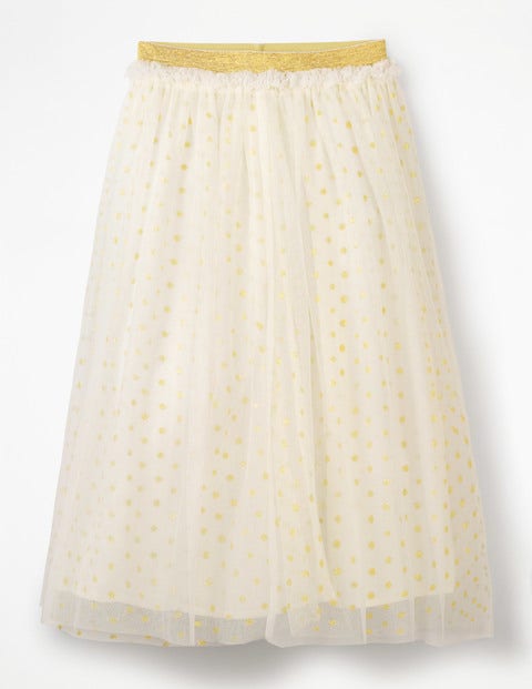 Lurex Spot Tulle Skirt - Ivory Lurex Spot Tulle Skirt - Ivory