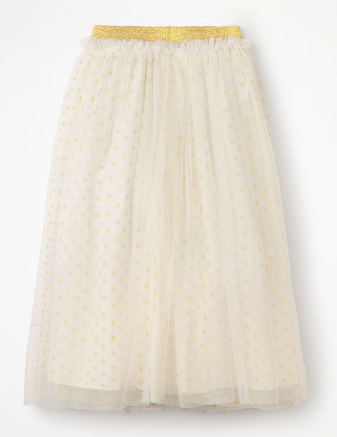 Lurex Spot Tulle Skirt - Ivory Lurex Spot Tulle Skirt - Ivory