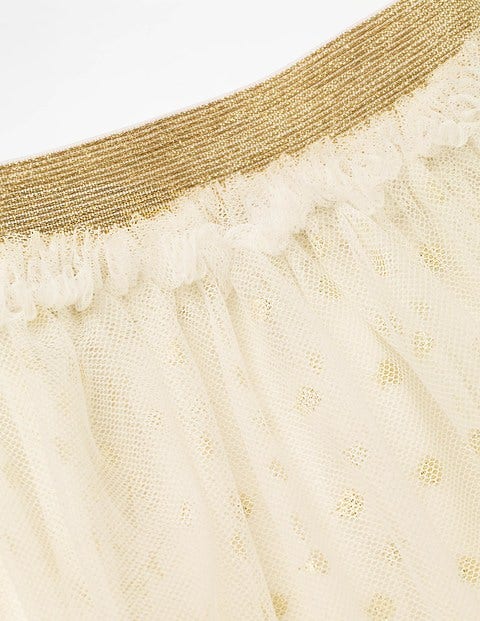 Lurex Spot Tulle Skirt - Ivory Lurex Spot Tulle Skirt - Ivory
