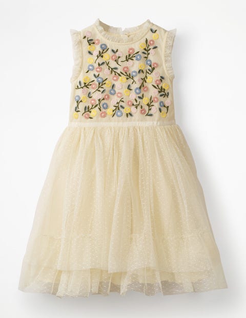 Embroidered Floaty Dress - Calico Cream Embroidered Floaty Dress - Calico Cream