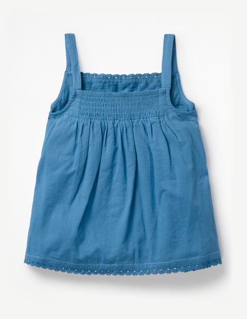 Embroidered Strappy Top - Elizabethan Blue Embroidered Strappy Top - Elizabethan Blue