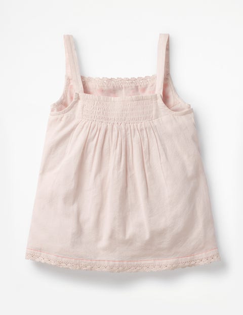 Embroidered Strappy Top - Parisian Pink Embroidered Strappy Top - Parisian Pink