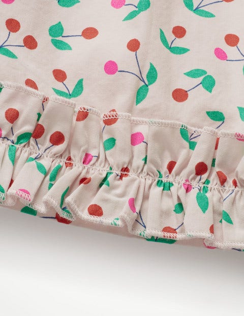 Pretty Ruffle Detail Top - Parisian Pink Cherries Pretty Ruffle Detail Top - Parisian Pink Cherries