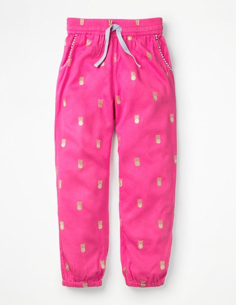 Relaxed Woven Pants - Festival Pink Pineapples Relaxed Woven Pants - Festival Pink Pineapples