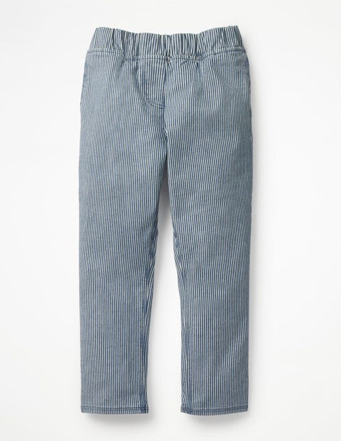 Relaxed Pull-On Pants - College Blue Stripe Relaxed Pull-On Pants - College Blue Stripe