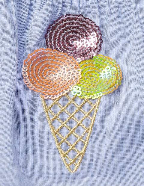 Sequin Appliqué Skirt - Chambray Sequin Appliqué Skirt - Chambray