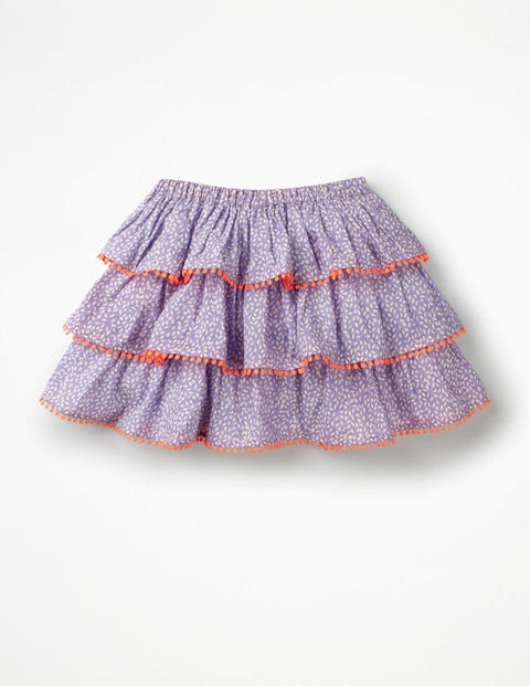 Printed Tiered Skirt - Purple and White Sweet Berry Printed Tiered Skirt - Purple and White Sweet Berry