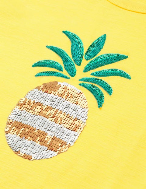 Sequin-Change T-Shirt - Primrose Yellow Pineapple Sequin-Change T-Shirt - Primrose Yellow Pineapple