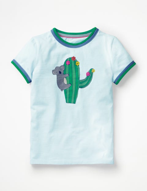 Animal Fun T-Shirt - Pale Blue Cactus Animal Fun T-Shirt - Pale Blue Cactus