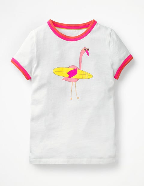 Animal Fun T-Shirt - White Flamingo Animal Fun T-Shirt - White Flamingo