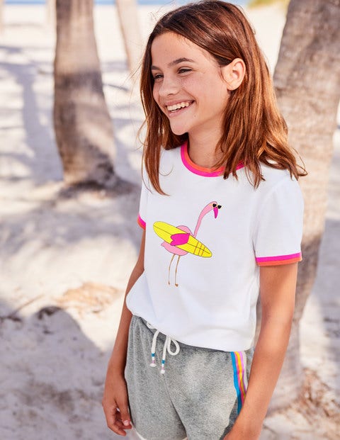 Animal Fun T-Shirt - White Flamingo Animal Fun T-Shirt - White Flamingo