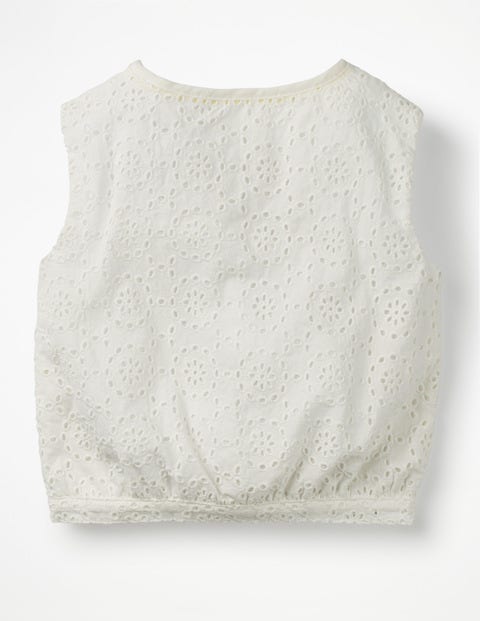 Tie-Front Top - White Broderie Tie-Front Top - White Broderie