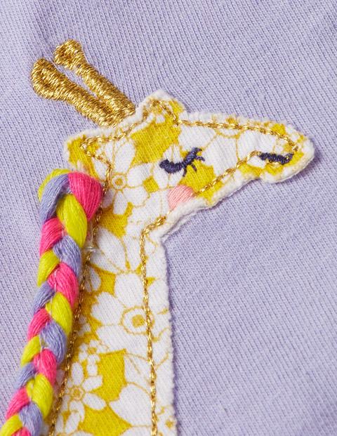 Animal Big Appliqué T-Shirt - Parma Violet Purple Giraffe Animal Big Appliqué T-Shirt - Parma Violet Purple Giraffe