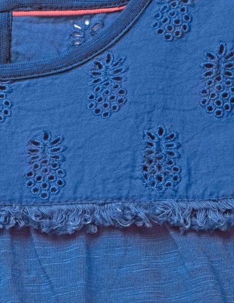 Tropical Broderie Top - Duke Blue Tropical Broderie Top - Duke Blue