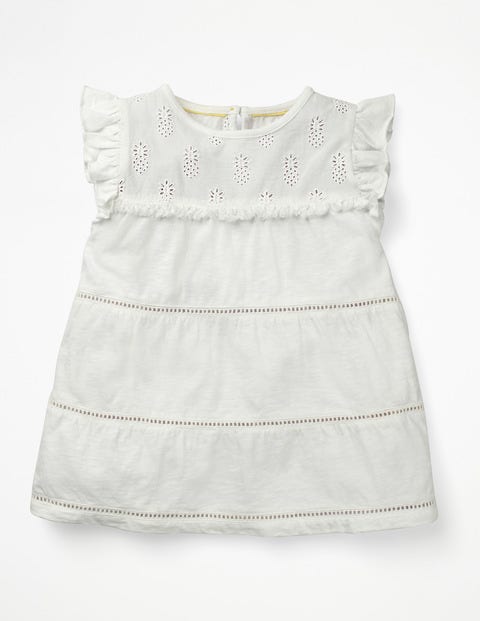 Tropical Broderie Top - White Tropical Broderie Top - White