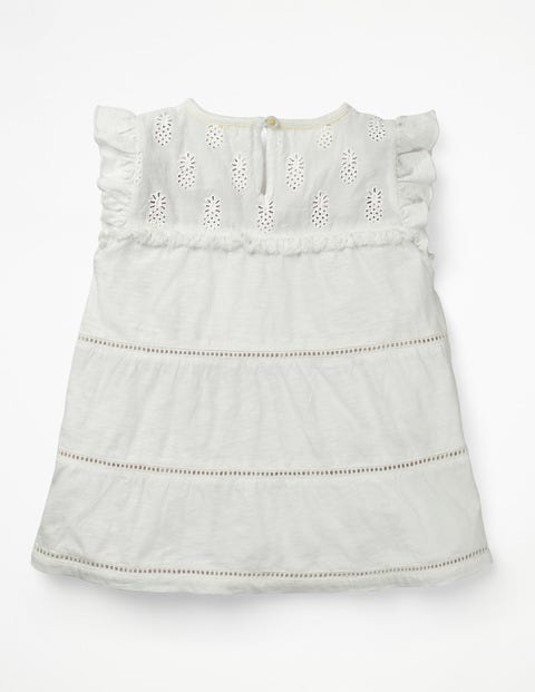 Tropical Broderie Top - White Tropical Broderie Top - White