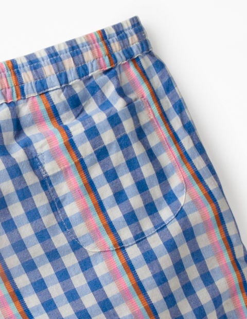 Shorts Mit Gerüschtem Saum - Regenbogen, Vichykaros Shorts Mit Gerüschtem Saum - Regenbogen, Vichykaros