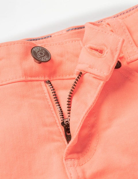 Denim Shorts - Highlighter Orange Denim Shorts - Highlighter Orange