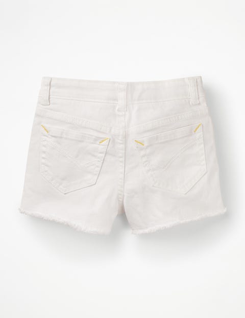 Denim Shorts - White Denim Shorts - White