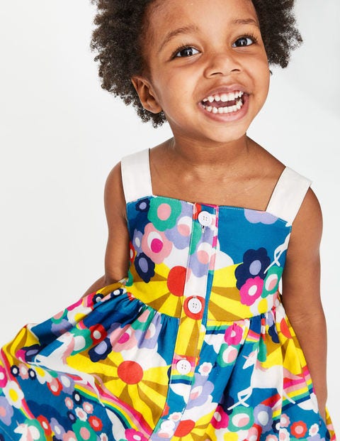 Button-Front Sundress - Multi Unicorn Sunset Button-Front Sundress - Multi Unicorn Sunset