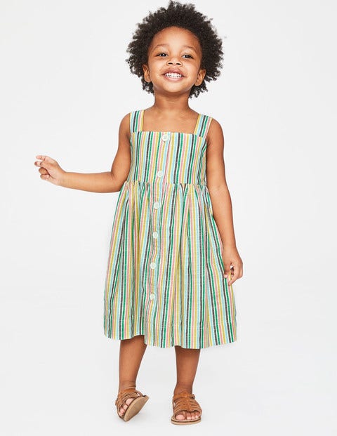 Button-Front Sundress - Multi Candy Stripe Button-Front Sundress - Multi Candy Stripe
