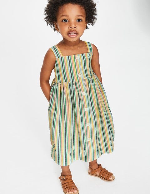Button-Front Sundress - Multi Candy Stripe Button-Front Sundress - Multi Candy Stripe