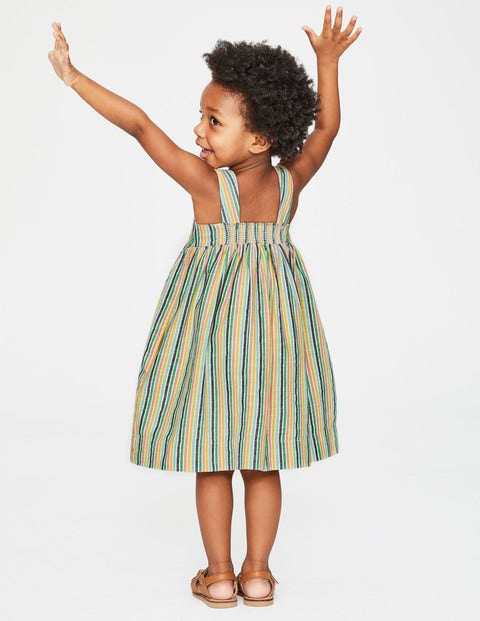 Button-Front Sundress - Multi Candy Stripe Button-Front Sundress - Multi Candy Stripe