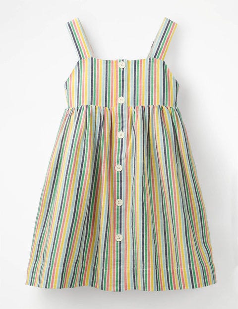 Button-Front Sundress - Multi Candy Stripe Button-Front Sundress - Multi Candy Stripe