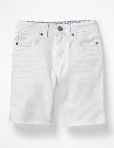 white long denim shorts