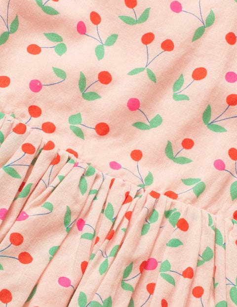 Cross-Back Printed Dress - Parisian Pink Cherries Cross-Back Printed Dress - Parisian Pink Cherries