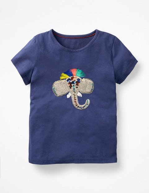 Crochet Animal T-Shirt - Starboard Blue Elephant Crochet Animal T-Shirt - Starboard Blue Elephant