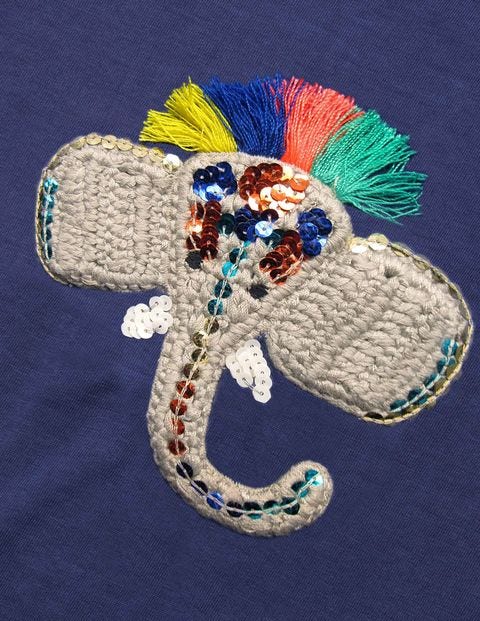 Crochet Animal T-Shirt - Starboard Blue Elephant Crochet Animal T-Shirt - Starboard Blue Elephant